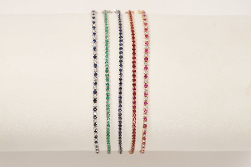 Dainty Gemstone Tennis Bracelet