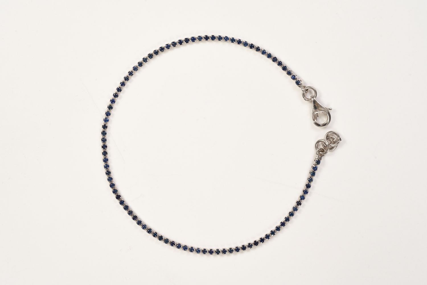Dainty Gemstone Tennis Bracelet, Colour: BS: 1.35ct/14KW: 2.38g