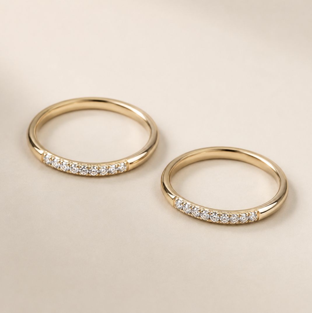 Micro Diamond Stacking Ring