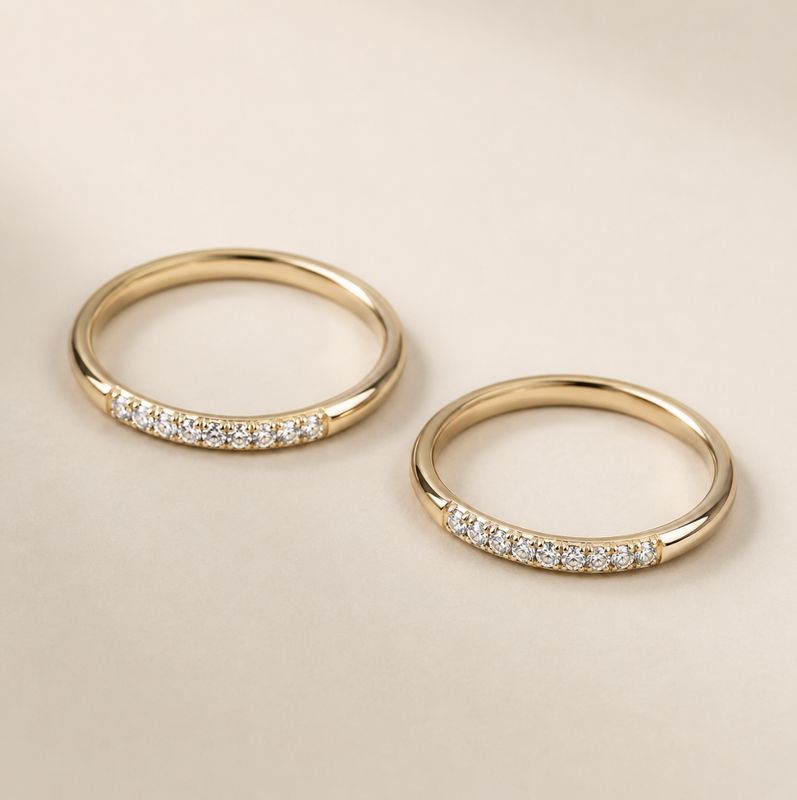 Micro Diamond Stacking Ring