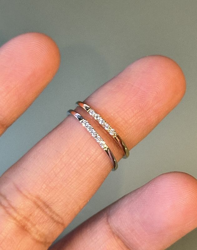 Micro Diamond Stacking Ring