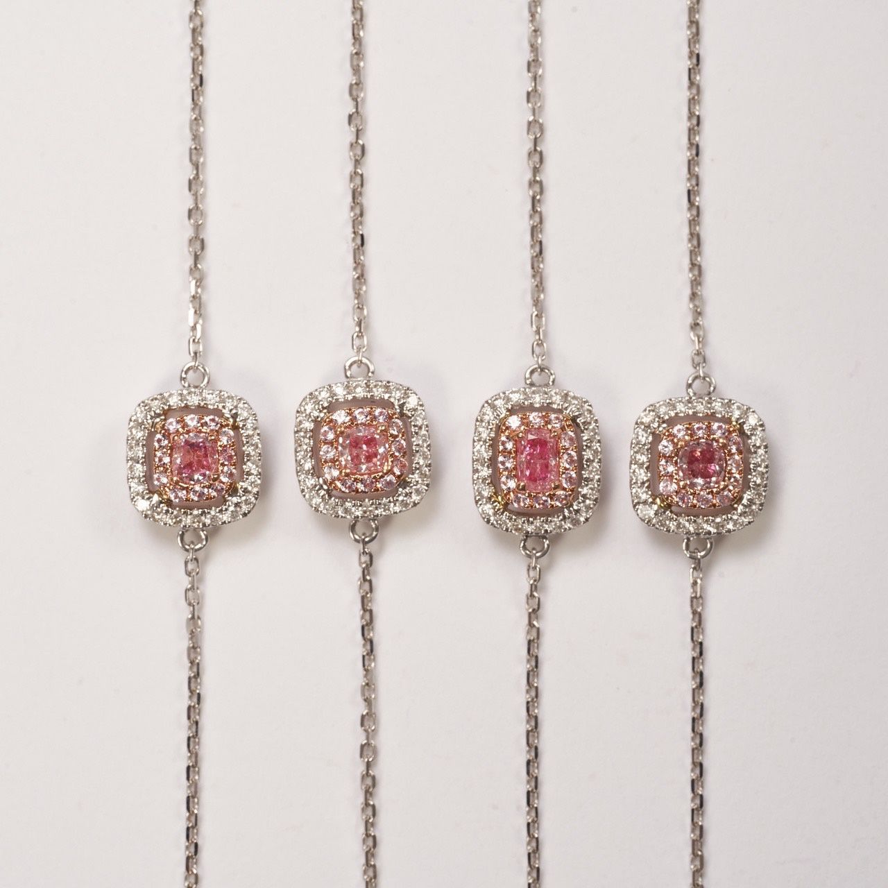 Pink Diamond square bracelet