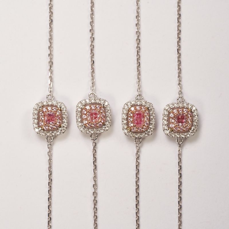 Pink Diamond square bracelet