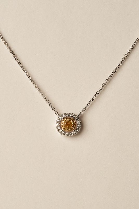 Yellow Diamond Solitaire Necklace