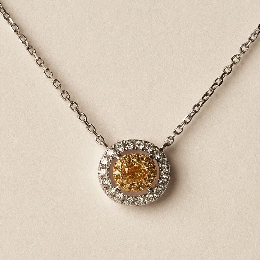 Yellow Diamond Solitaire Necklace