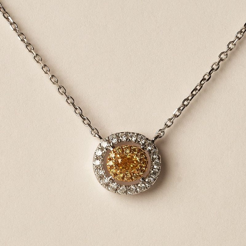 Yellow Diamond Solitaire Necklace