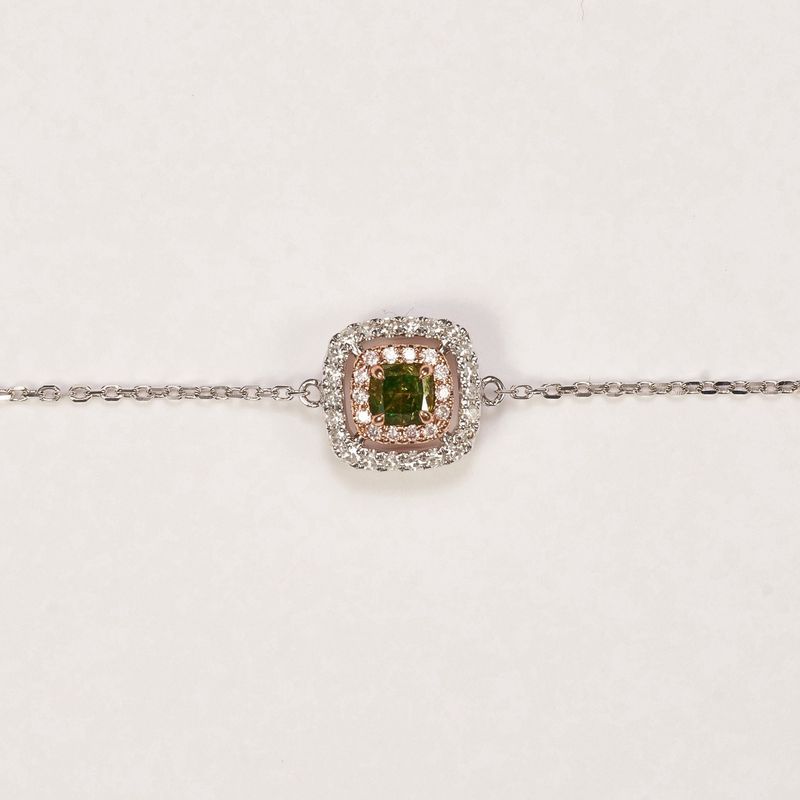 Square Green Diamond bracelet