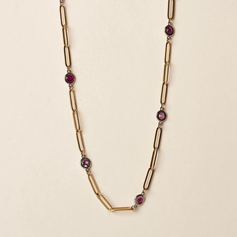 Ruby Paperclip Necklace