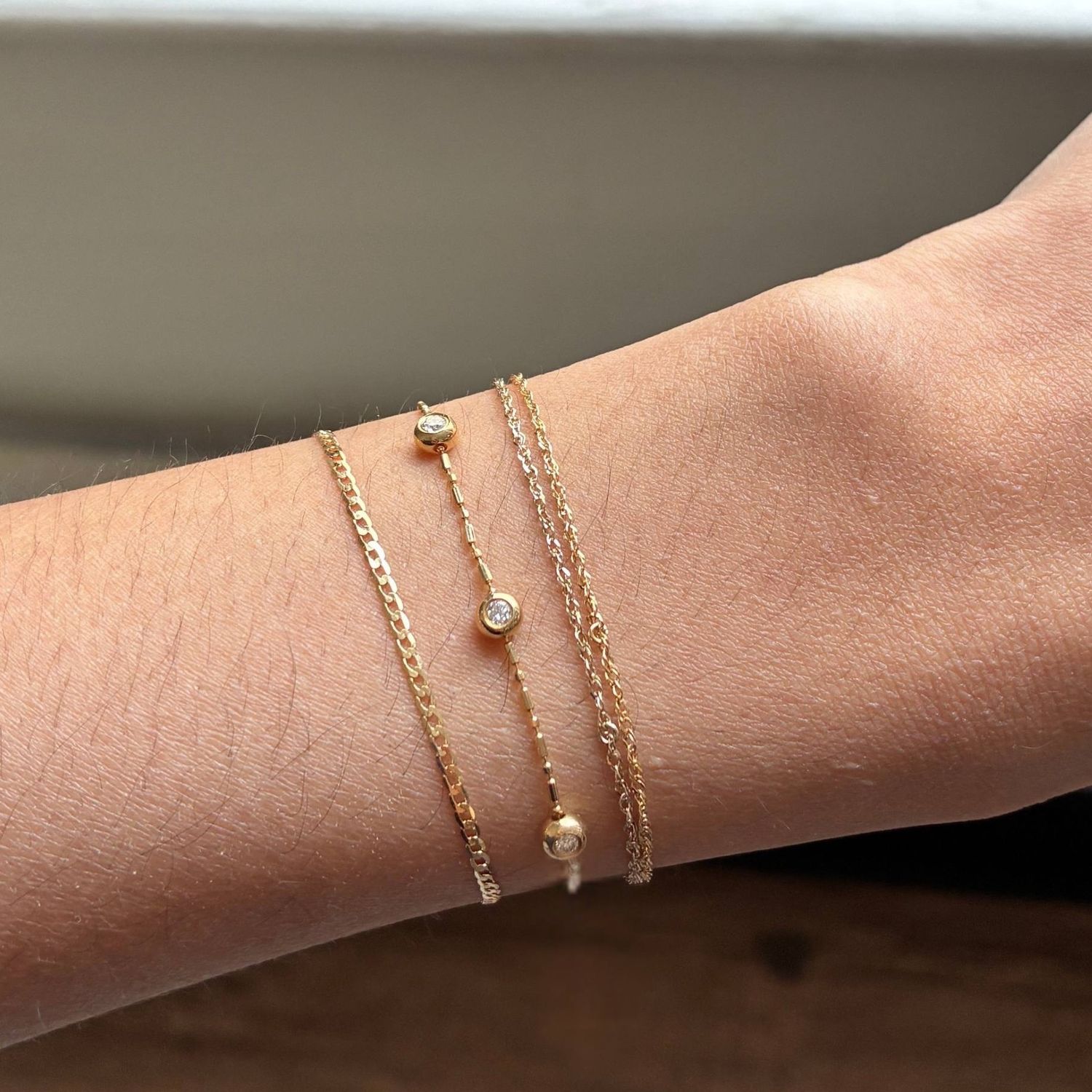 Mini Diamond Station Bracelet