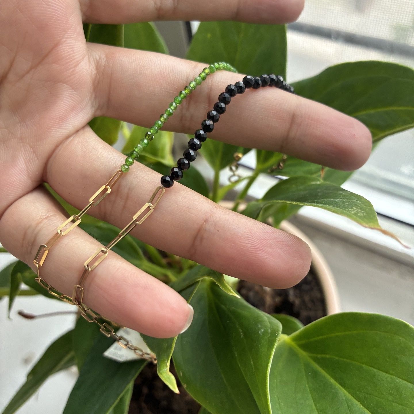 Beaded Half and Half Bracelet