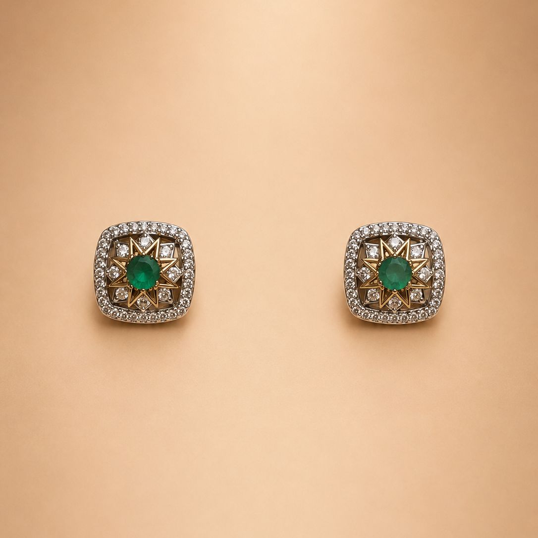 North Star Emerald Earrings