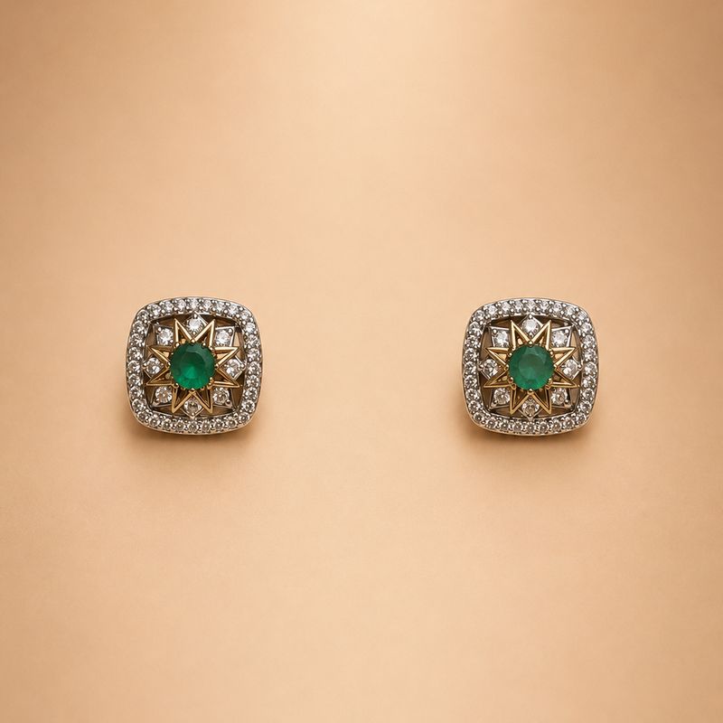 North Star Emerald Earrings