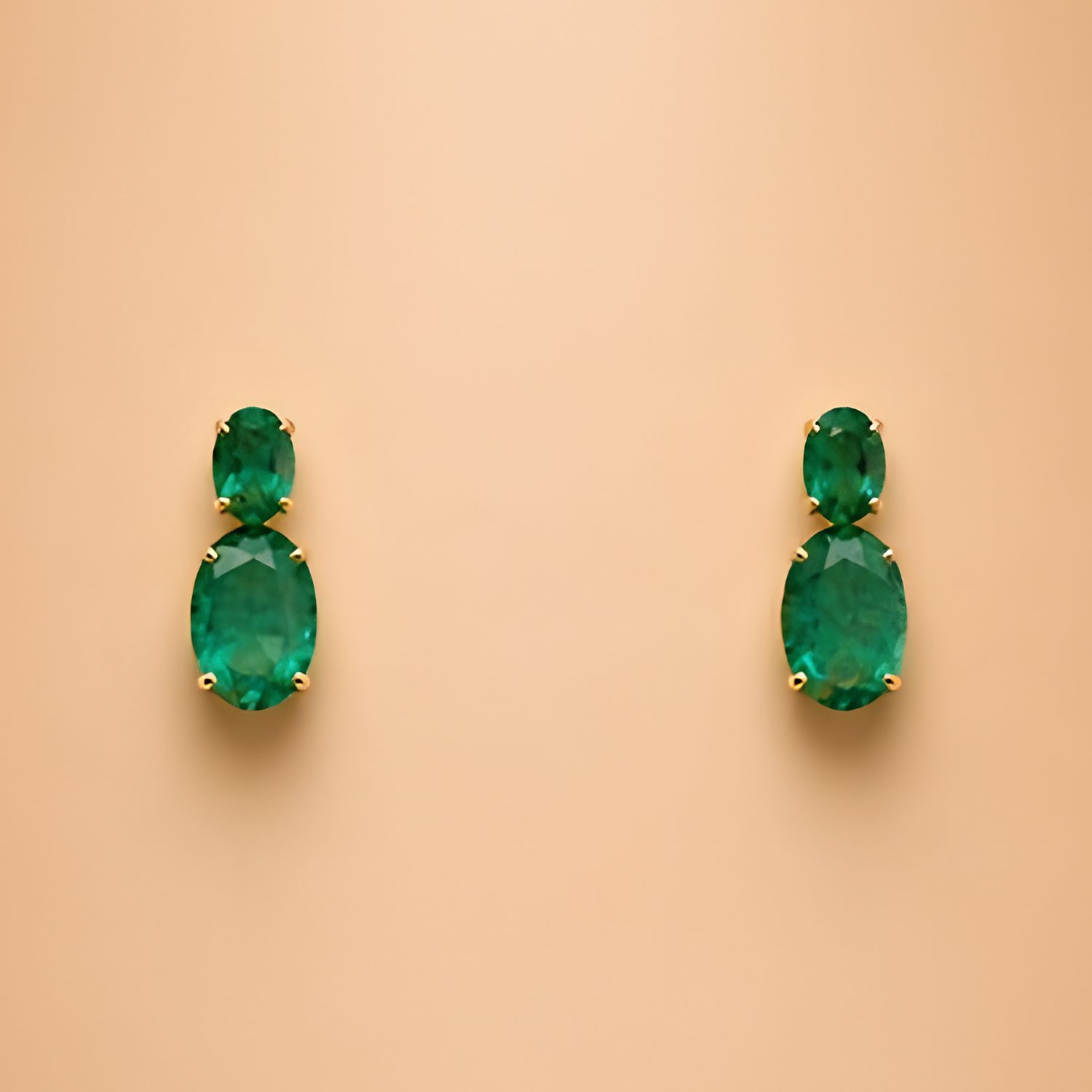 Emerald Double Studs