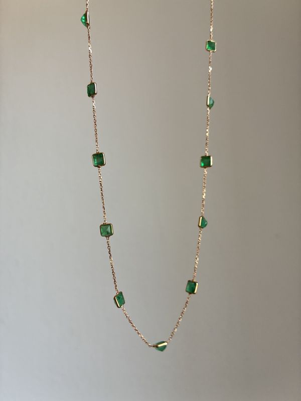 Emerald Station Necklace