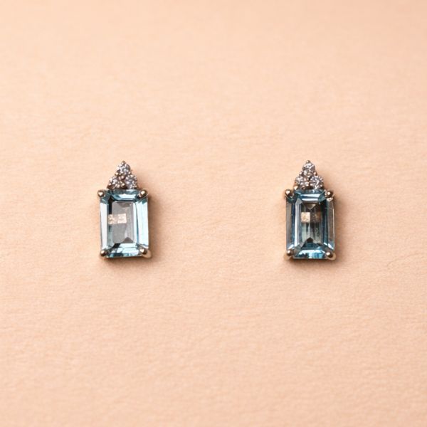 Aquamarine Princess Studs