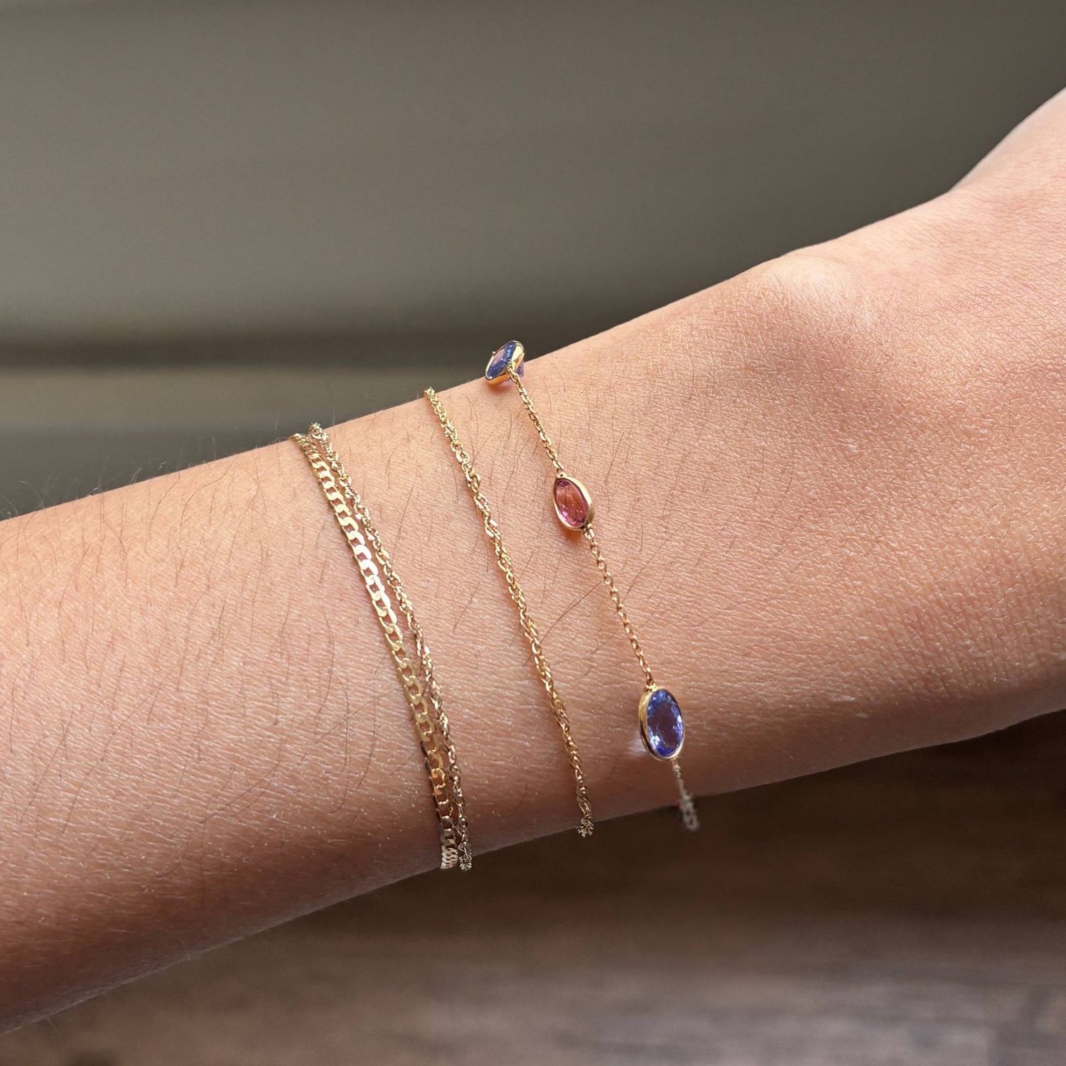 Rose Cut Station Bracelet