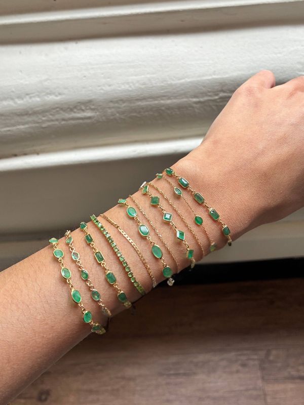 Mini Emerald Link Bracelet