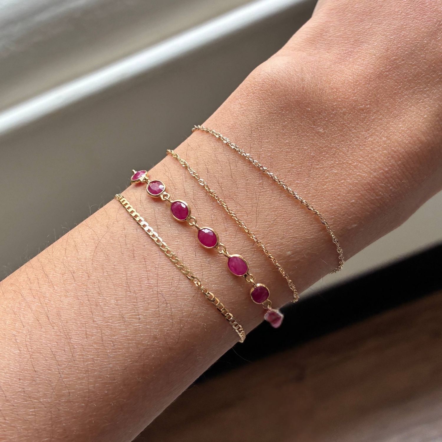 Mini Ruby Link Bracelet