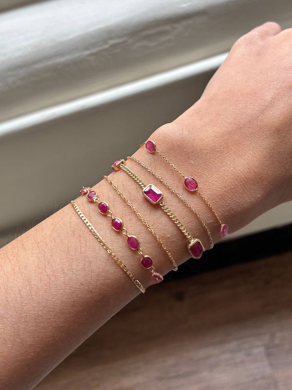 Mini Ruby Link Bracelet