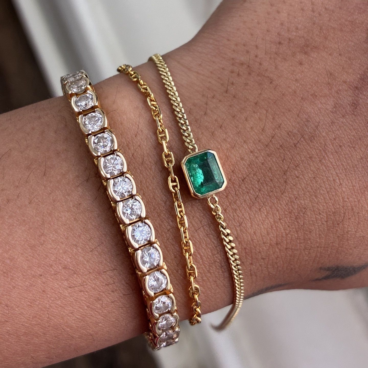 Emerald Solitaire Bracelet