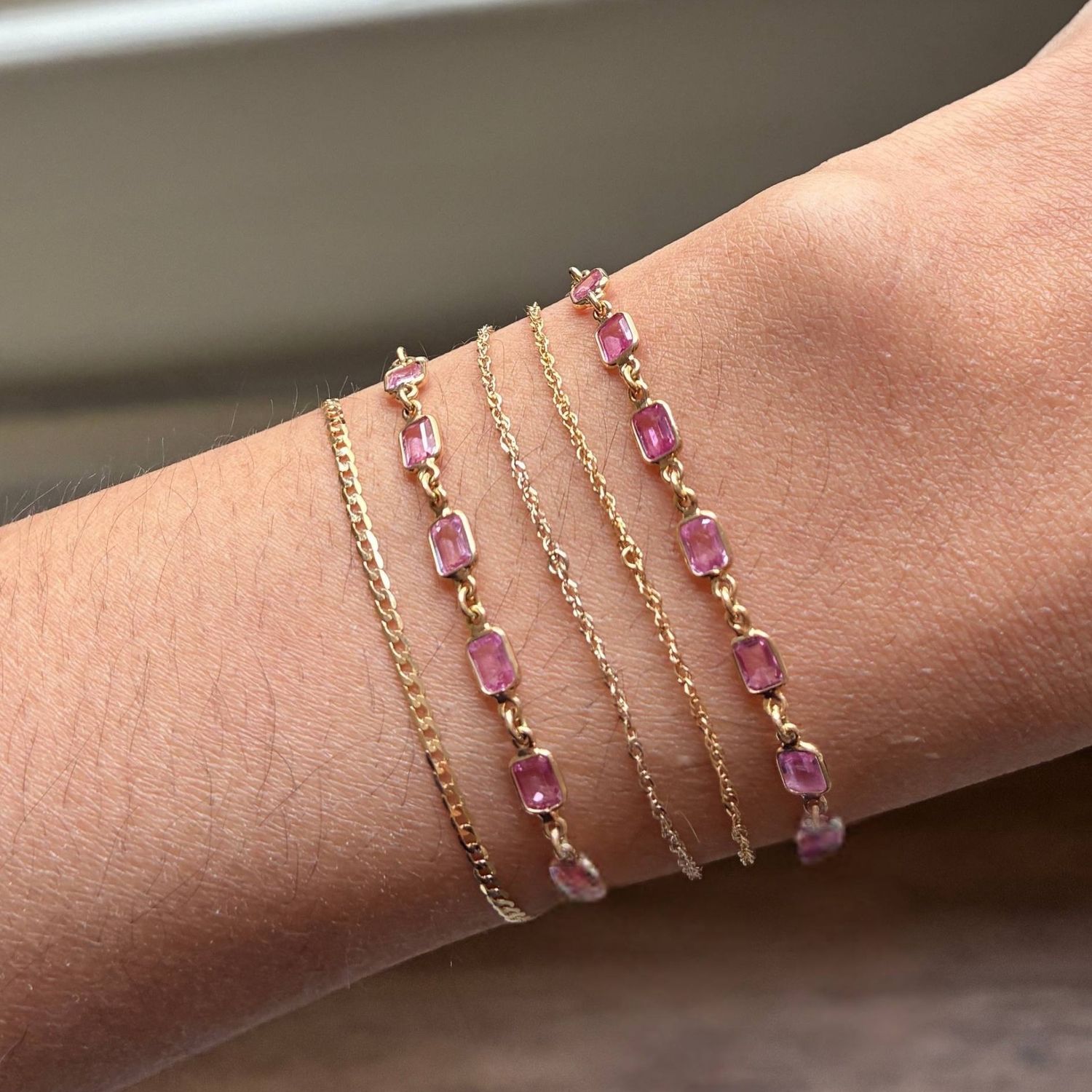 Rosé Baguette Bracelet