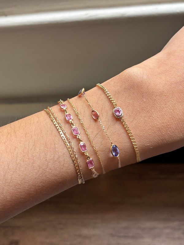 Rosé Baguette Bracelet