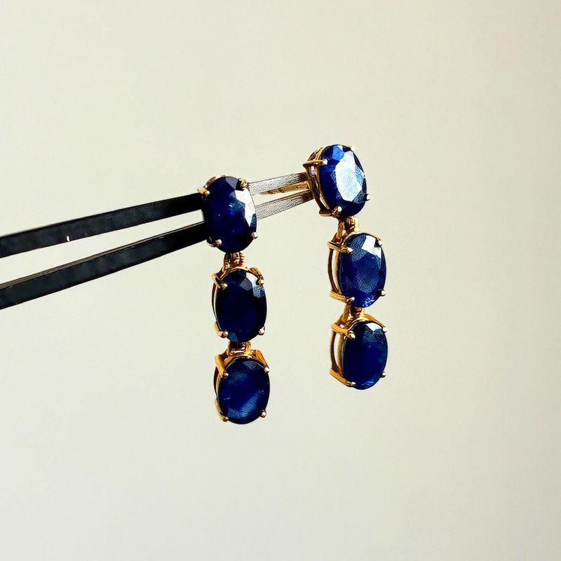 Blue Sapphire Imperial Drop Studs