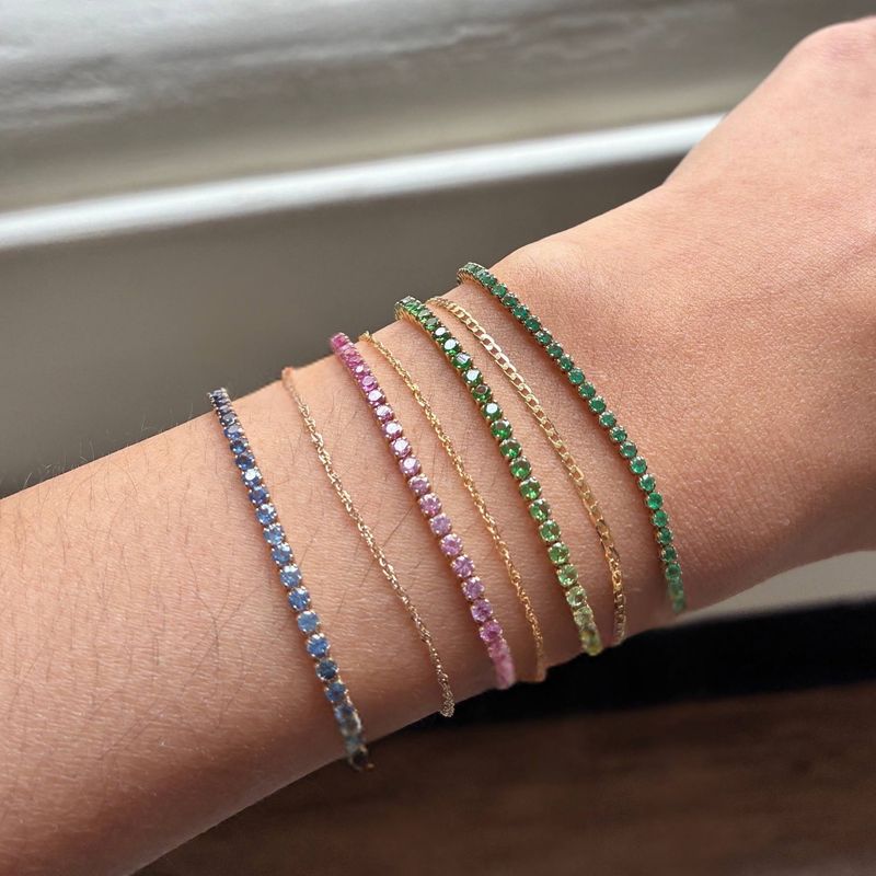 Mini Gemstone Tennis Bracelet