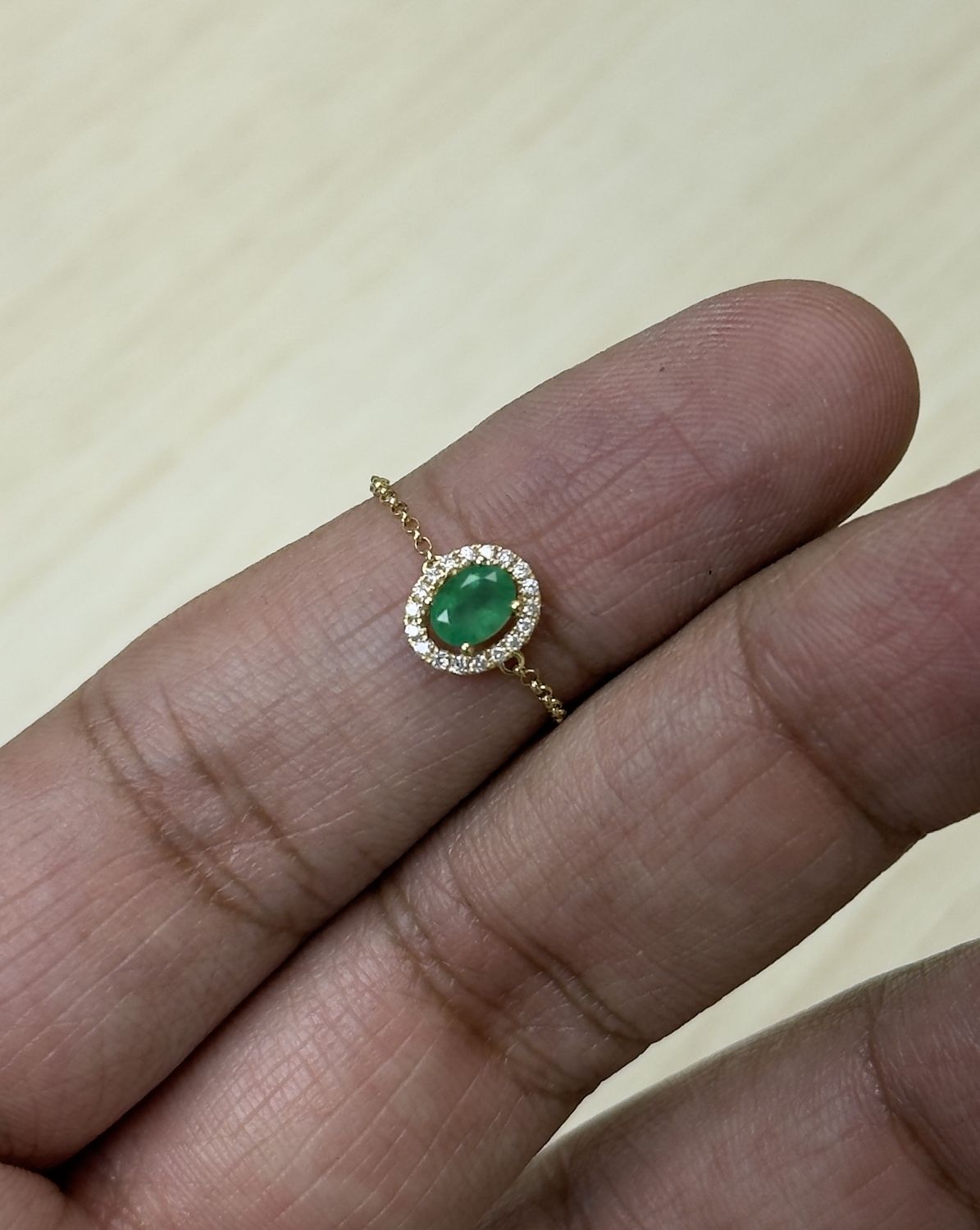 SR596, Colour: 18KY EM-0.33ct D-0.06ct/0.78g