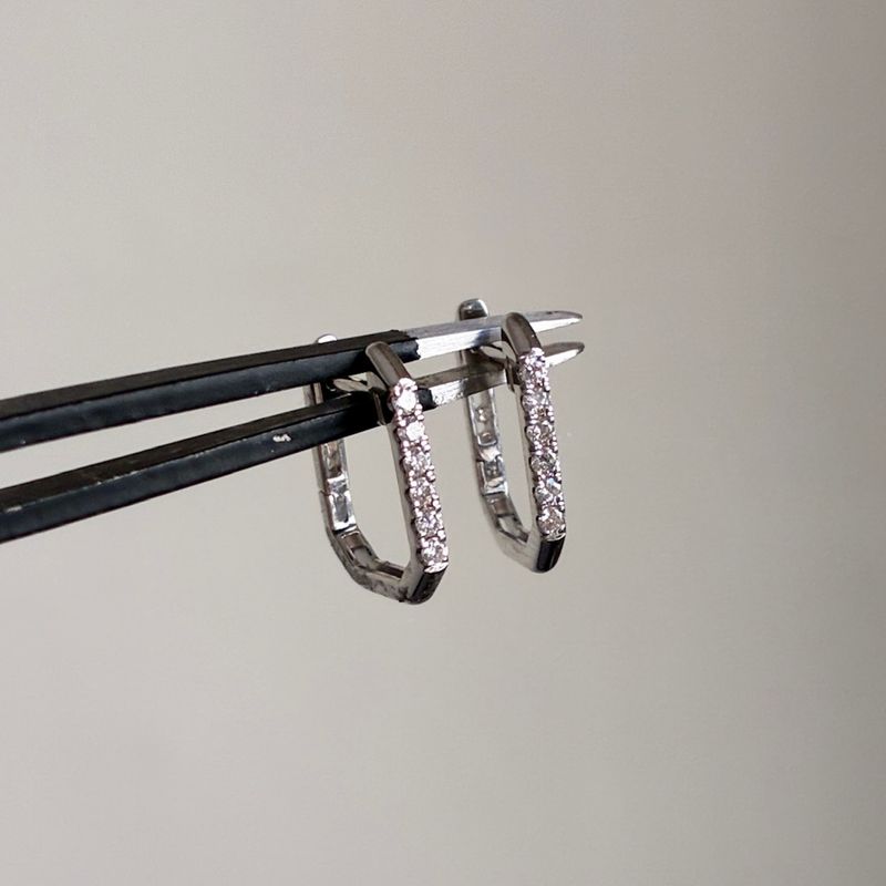Diamond Angle Hoops