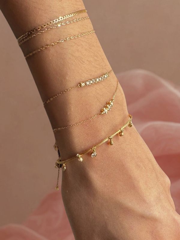 Adjustable Diamond Drop Bangle
