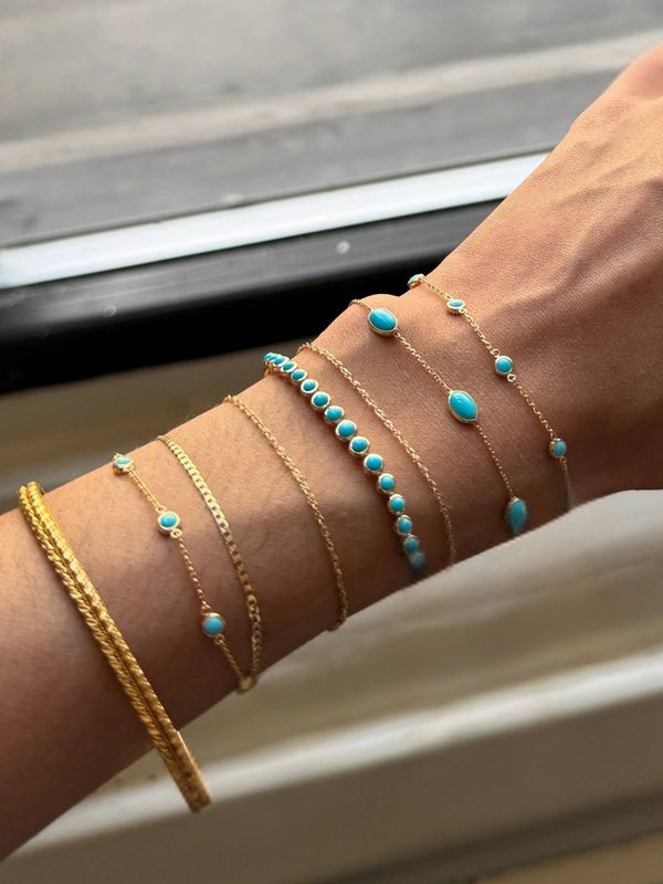 Mini Turquoise Station Bracelet