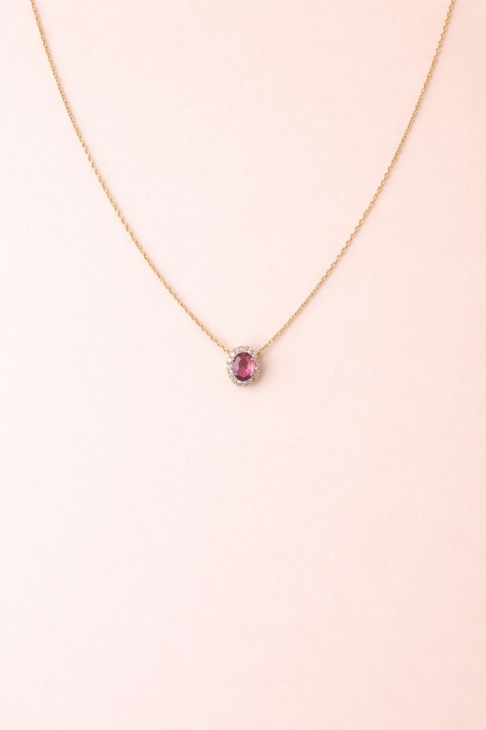 Ruby Solitaire Necklace