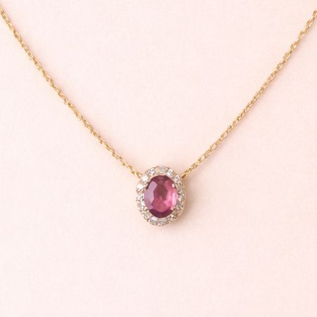 Ruby Solitaire Necklace