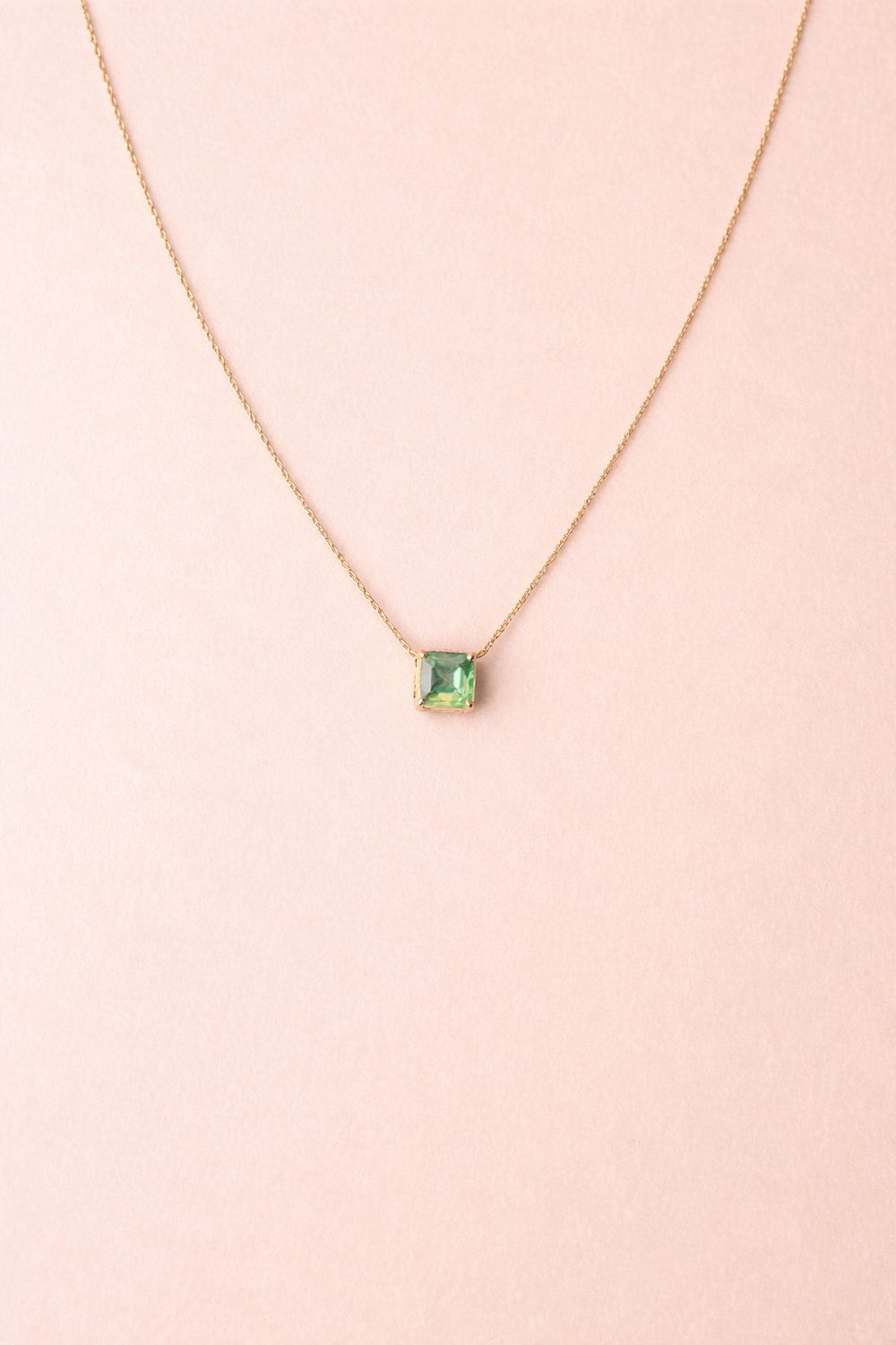 Square Emerald Necklace