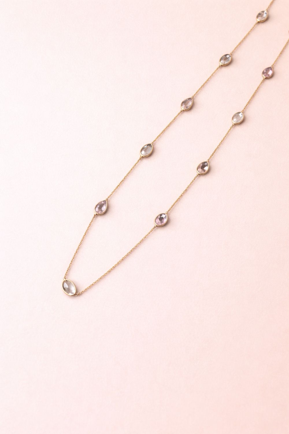 Multi Sapphire Station Necklace