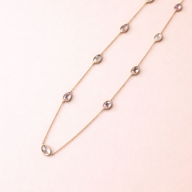 Multi Sapphire Station Necklace