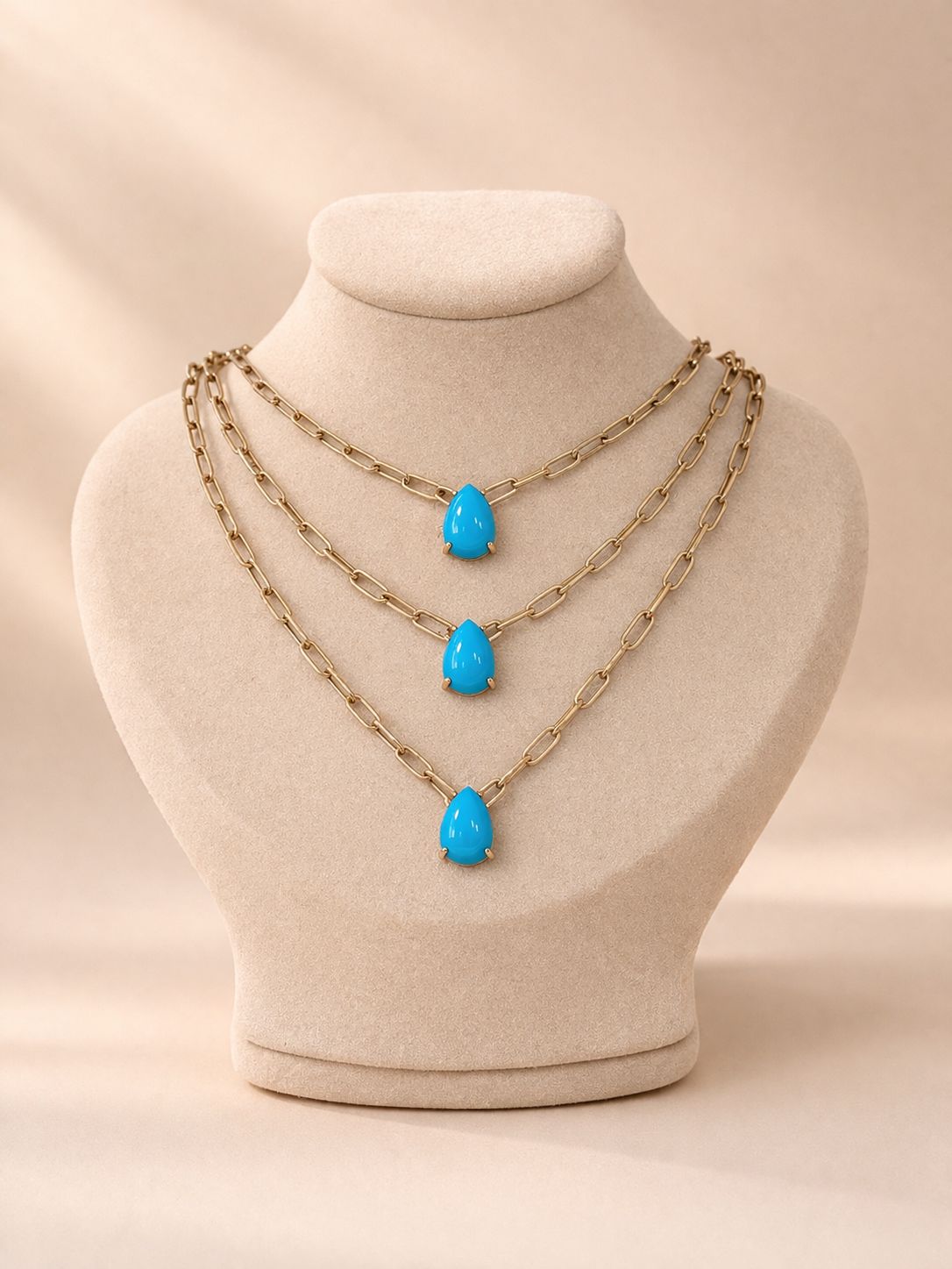 Turquoise Paperclip Necklace