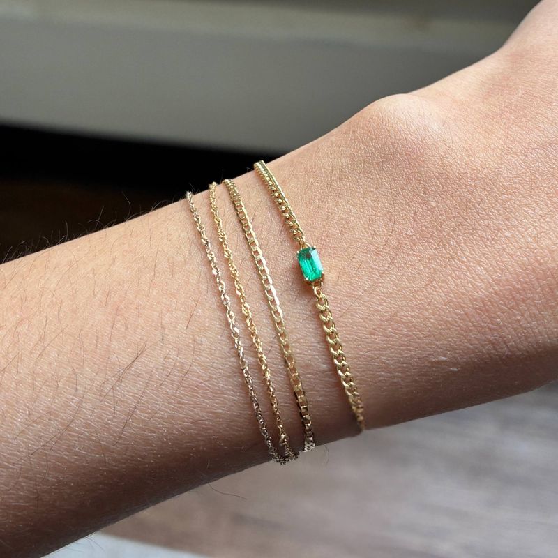 Emerald Cut Mini Bracelet