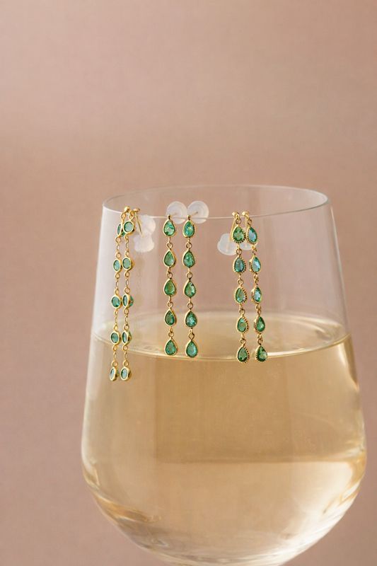 Teardrop Bezel Dangle
