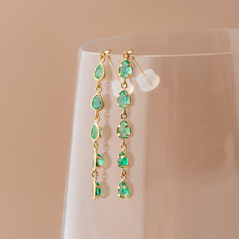 Teardrop Bezel Dangle
