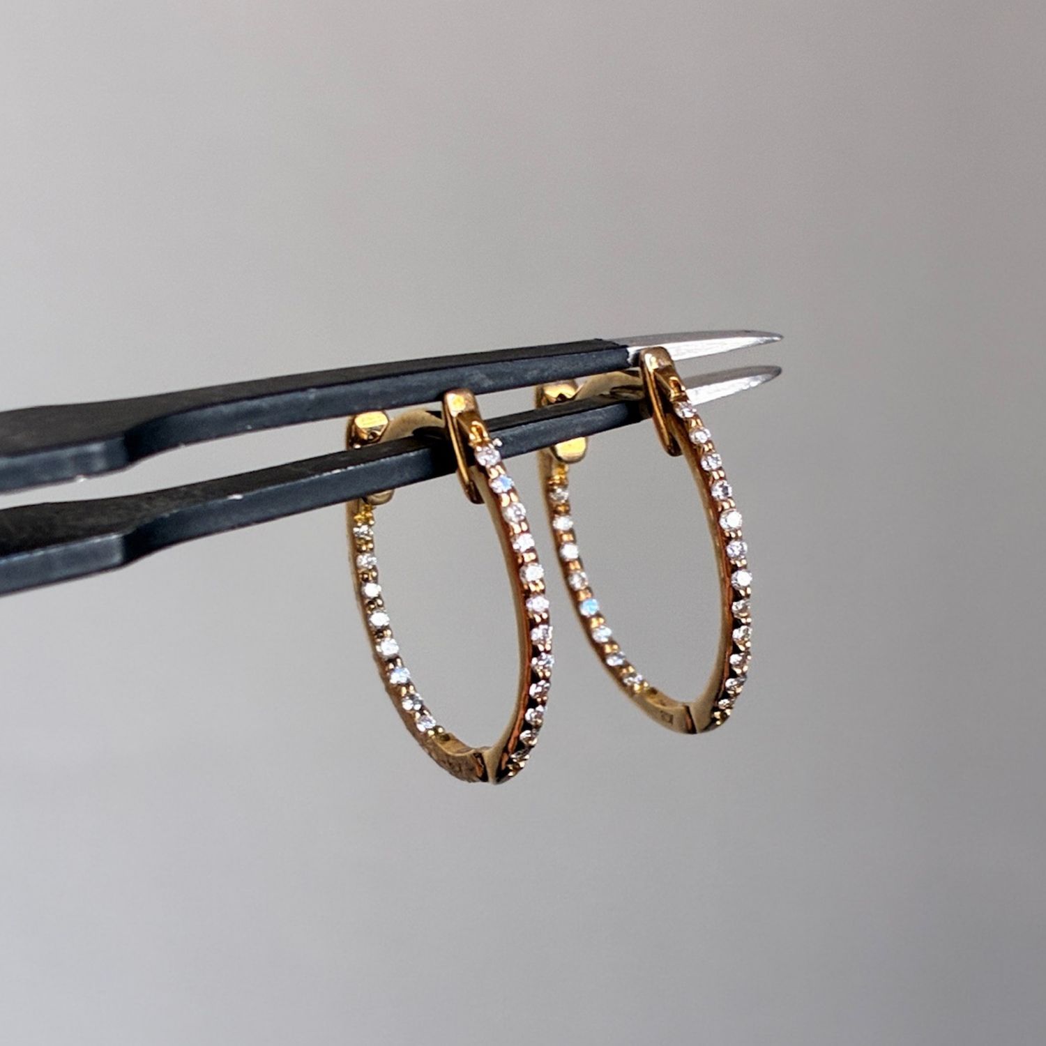 Diamond Peekaboo Hoops
