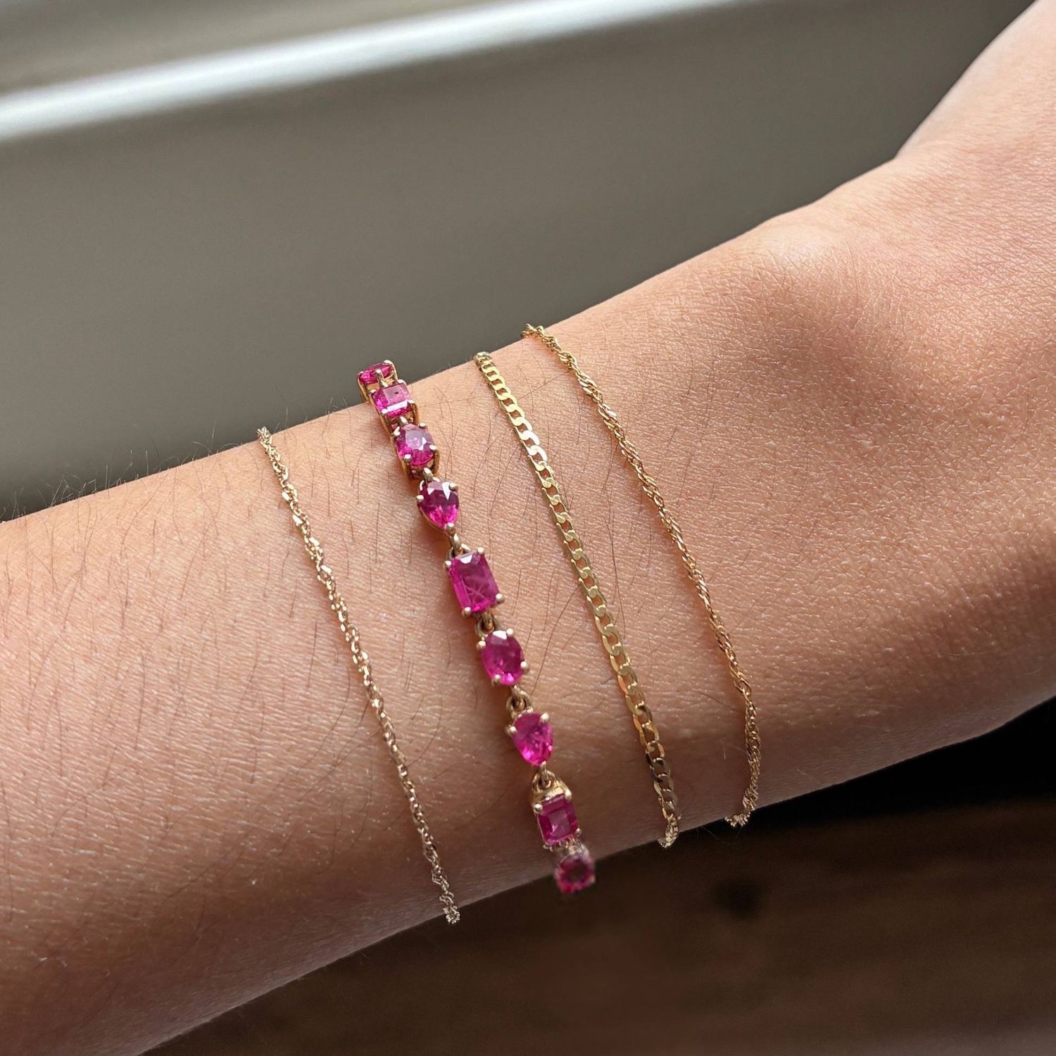 Fancy Ruby Tennis Bracelet