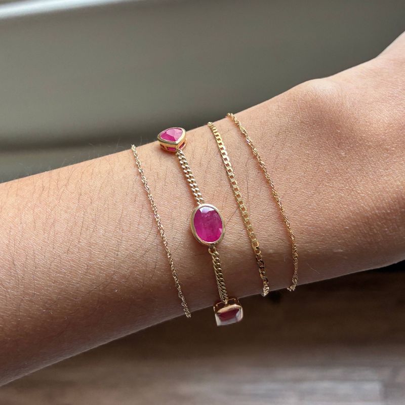 Fancy Ruby Station Bracelet