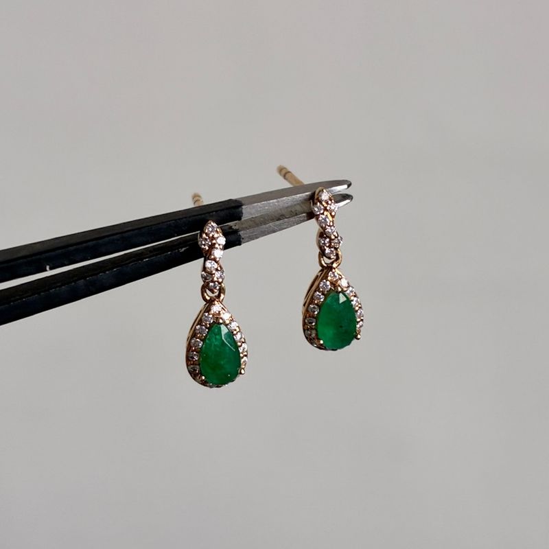 Emerald Princess Drop Earrings