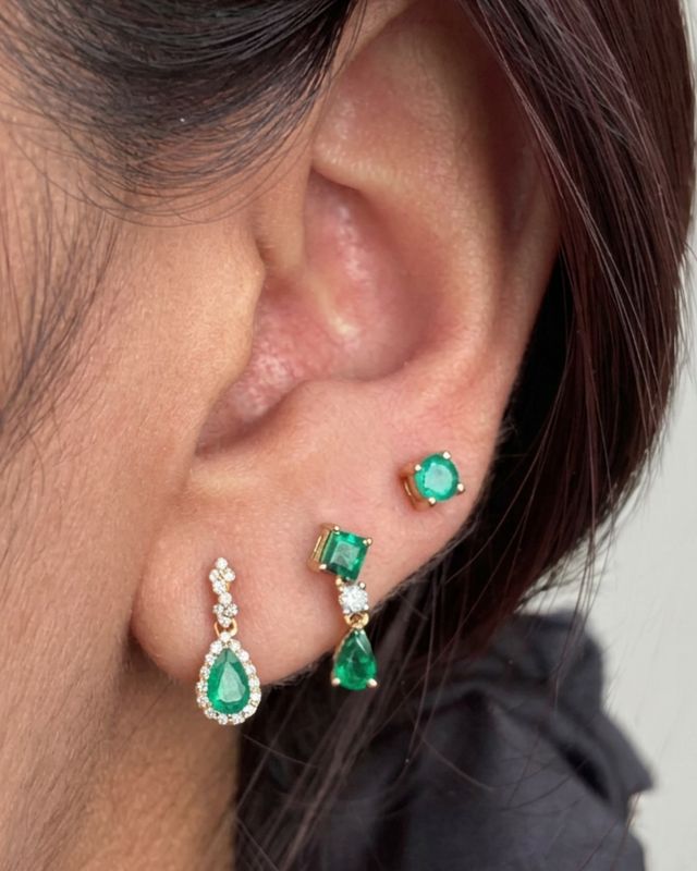 Emerald Princess Drop Earrings