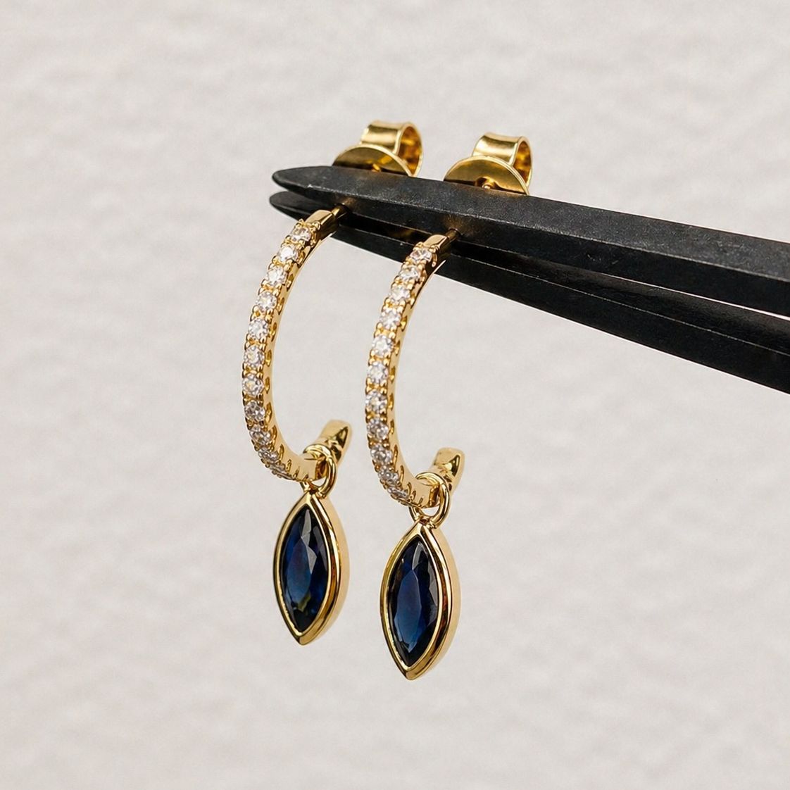 Sapphire Marquise Drop