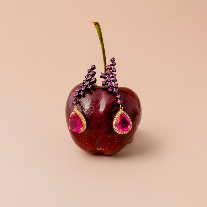 Cherry Ruby Earrings