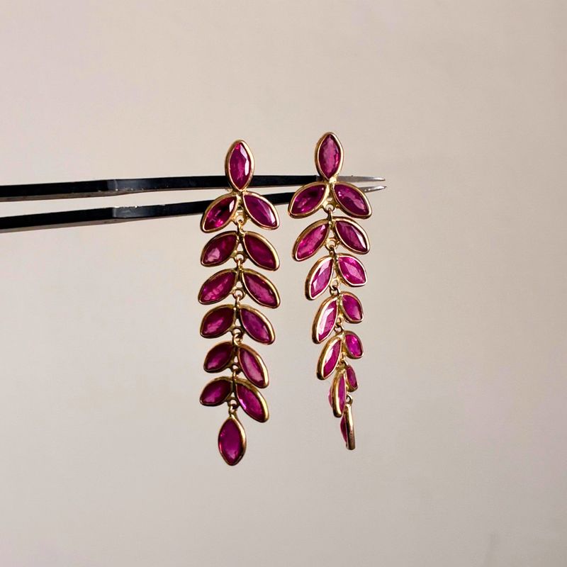 Flower Chain Dangle Earrings