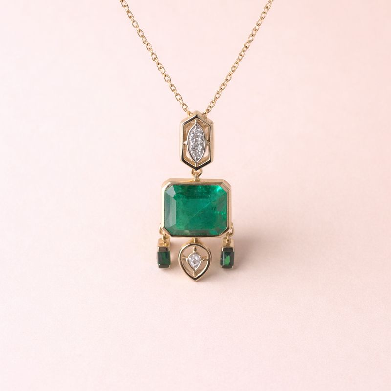 Gemstone Tassel Necklace
